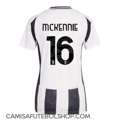 Camisa de time de futebol Juventus Weston McKennie #16 Replicas 1º Equipamento Feminina 2024-25 Manga Curta